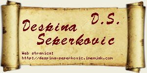 Despina Šeperković vizit kartica